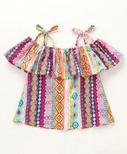 Load image into Gallery viewer, Jacquard Frill and Strap Top Skirt Set
