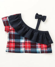Load image into Gallery viewer, Checkered Frill and Strap Top Skirt Set