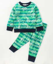 Load image into Gallery viewer, Dinosaur Printed Sweatshirt Jogger Set - Green