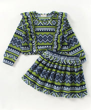 Load image into Gallery viewer, Aztec with Frill Polar Fleece Top Skirt Set