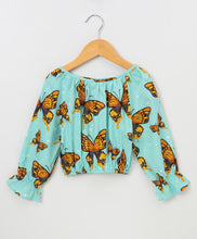 Load image into Gallery viewer, Butterfly Bell Sleeves with Belt Palazzo Set