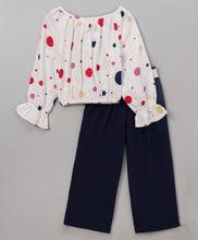 Load image into Gallery viewer, Polka Bell Sleeves with Belt Palazzo Set