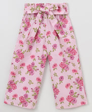 Load image into Gallery viewer, Floral Bell Sleeves with Belt Palazzo Set