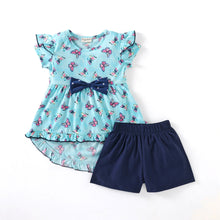 Load image into Gallery viewer, Butterfly Frill with Bow Top Shorts Set