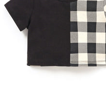 Load image into Gallery viewer, Checkered Color Block Top Shorts Set
