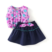 Load image into Gallery viewer, Frilled Starfish Bow Top and Skirt Set
