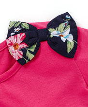 Load image into Gallery viewer, Frilled Sleeves Bow Top Belted Floral Plazzo Set