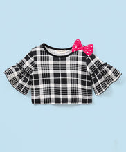 Load image into Gallery viewer, Frilled Sleeves Bow Top Belted Polka Plazzo Set