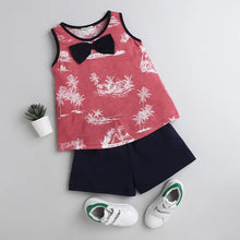 Load image into Gallery viewer, CrayonFlakes Soft and comfortable Beach Printed Sleeveless Set