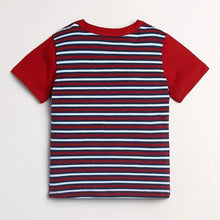 Load image into Gallery viewer, CrayonFlakes Soft and comfortable Striped Printed Half Sleeves Set