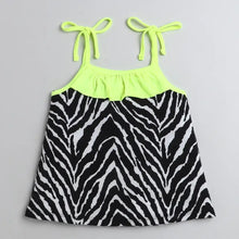 Load image into Gallery viewer, CrayonFlakes Soft and comfortable Zebra Print Open Strap and Frill Set
