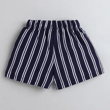 Load image into Gallery viewer, CrayonFlakes Soft and comfortable Striped Printed with Bow Short
