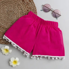 Load image into Gallery viewer, CrayonFlakes Soft and comfortable Solid with Bottom Lace Shorts
