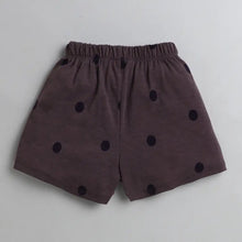 Load image into Gallery viewer, CrayonFlakes Soft and comfortable Polka Printed Shorts - Brown