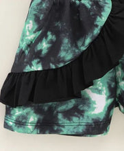 Load image into Gallery viewer, CrayonFlakes Soft and comfortable Tie and Dye with Frill Shorts