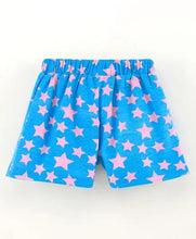 Load image into Gallery viewer, CrayonFlakes Soft and comfortable Stars with Frill Shorts - Blue