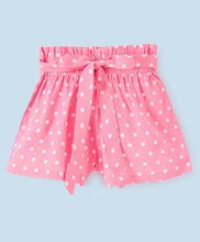 Load image into Gallery viewer, Polka Printed Belted Shorts - Pink
