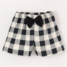 Load image into Gallery viewer, Checkered Printed with Bow Shorts