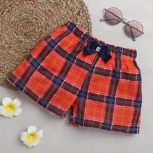 Load image into Gallery viewer, CrayonFlakes Soft and comfortable Checkered Printed Short
