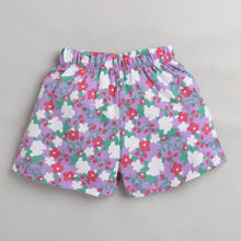 Load image into Gallery viewer, CrayonFlakes Soft and comfortable Floral Printed Short - Purple
