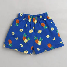 Load image into Gallery viewer, CrayonFlakes Soft and comfortable Pineapple Printed Shorts - Blue
