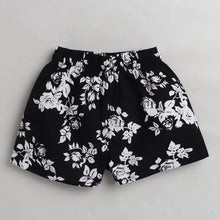 Load image into Gallery viewer, CrayonFlakes Soft and comfortable Floral Printed Short - Black
