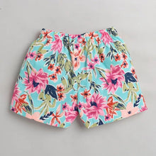 Load image into Gallery viewer, CrayonFlakes Soft and comfortable Floral Printed Short - Sea Green