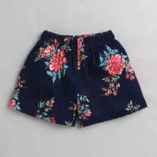 Load image into Gallery viewer, CrayonFlakes Soft and comfortable Floral Printed Short - Navy
