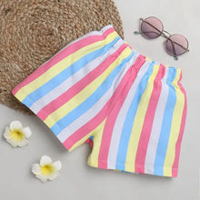 Load image into Gallery viewer, CrayonFlakes Soft and comfortable Striped Printed Short
