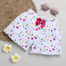 Load image into Gallery viewer, CrayonFlakes Soft and comfortable Polka Printed Short - Offwhite