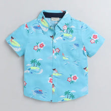 Load image into Gallery viewer, CrayonFlakes Soft and comfortable Ocean Printed Shirt - Blue