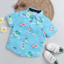 Load image into Gallery viewer, CrayonFlakes Soft and comfortable Ocean Printed Shirt - Blue