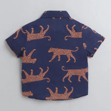 Load image into Gallery viewer, CrayonFlakes Soft and comfortable Jaguar Printed Shirt - Blue
