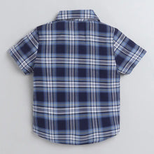 Load image into Gallery viewer, CrayonFlakes Soft and comfortable Checkered Printed Shirt - Blue
