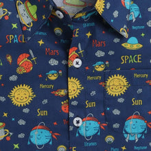 Load image into Gallery viewer, CrayonFlakes Soft and comfortable Universe Printed Shirt - Navy