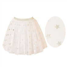 Load image into Gallery viewer, Silver Stars White Net Skirt