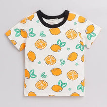 Load image into Gallery viewer, CrayonFlakes Soft and comfortable Citrus Fruits Tshirt - Offwhite