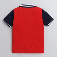 Load image into Gallery viewer, CrayonFlakes Soft and comfortable Solid Polo Collar Tshirt - Red