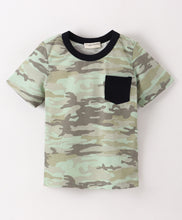 Load image into Gallery viewer, Camouflage Printed Half Sleeves Tshirt