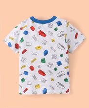 Load image into Gallery viewer, Blocks Printed Half Sleeves Tshirt
