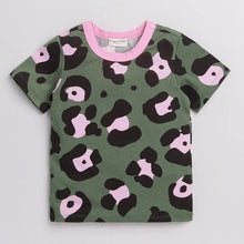 Load image into Gallery viewer, CrayonFlakes Soft and comfortable Animal Print Tshirt - Green
