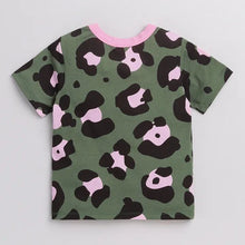 Load image into Gallery viewer, CrayonFlakes Soft and comfortable Animal Print Tshirt - Green