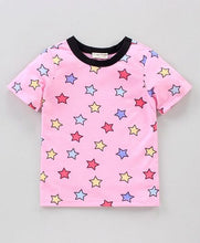 Load image into Gallery viewer, CrayonFlakes Soft and comfortable Stars Printed Tshirt - Pink
