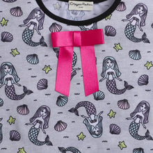 Load image into Gallery viewer, CrayonFlakes Soft and comfortable Mermaid Printed Bow Top