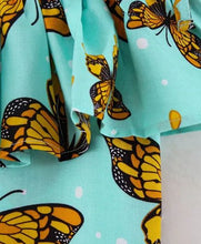 Load image into Gallery viewer, CrayonFlakes Soft and comfortable Strap Cold Shoulder Butterfly Printed Top