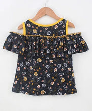 Load image into Gallery viewer, CrayonFlakes Soft and comfortable Cold Shoulder Frock Style Floral Printed Top