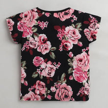 Load image into Gallery viewer, CrayonFlakes Soft and comfortable Floral Printed Top - Black
