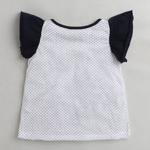 Load image into Gallery viewer, CrayonFlakes Soft and comfortable Polka with Sleeves Frill Top