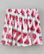 Load image into Gallery viewer, CrayonFlakes Soft and comfortable Watermelon Printed Skirt - Offwhite