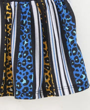 Load image into Gallery viewer, CrayonFlakes Soft and comfortable Striped Animal Print Skirt